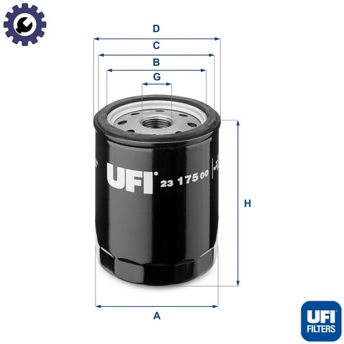 Filtro olio 175 per fiat - per,