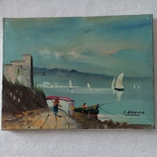 Dipinto Su Tela Paesaggio Mare