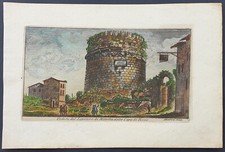 Stampa antica sepolcro cecilia