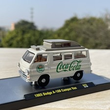 Modellino auto Dodge A-100 Camper Van 1965 scala 1:64 pressofuso lega metallo giocattolo vintage