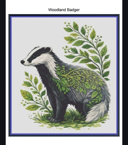 Woodland badger punto croce - punto,