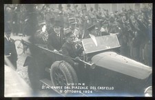 IL RE a UDINE 1924-RARA CARTOLINA FOTOGRAFICA-F.Piccolo-SPEDITA