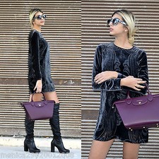 Zara Velluto Abito Corto