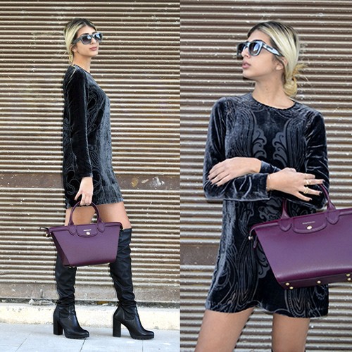Zara velluto abito - velluto,
