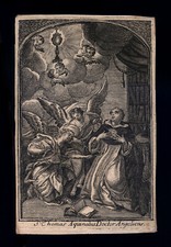 santino incisione 1700 S.TOMMASO D'AQUINO