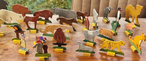 Antik holzspielzeig tiere - holzspielzeig,