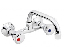 Rubinetto Cucina Cromo Classico Muro