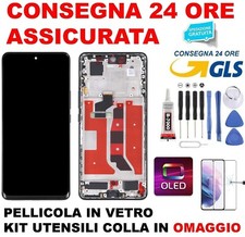DISPLAY FRAME LCD SOFT OLED HONOR 50 5G NTH-AN00 NX9 TOUCH SCHERMO VETRO NERO