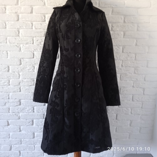 Elegant black coat desigual - elegant,
