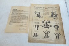 Brochure e uso Uanita macchine caffè Simerac Fabbriche Elettriche Riunite 1928