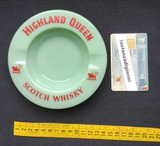 Portacenere Highland Queen Gadget Whisky vetro opale Originale 1960 POSACENERE