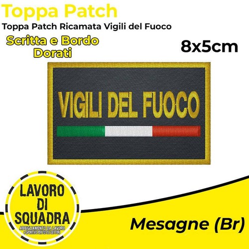 Patch toppa vigili - del, fuoco