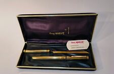 Penna stilografica + tagliacarte Linea Marlen in argento massiccio 925 rarità