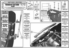 348FZ GIVI STAFFE MONORACK BAULETTO per YAMAHA FZS 1000 FAZER 2001 - 2005