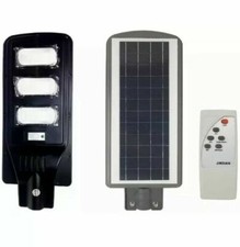 LAMPIONE STRADALE SOLARE LED 180W PANNELLO SOLARE TELECOMANDO CREPUSCOLARE