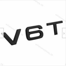 2 emblema V6T nero lucido