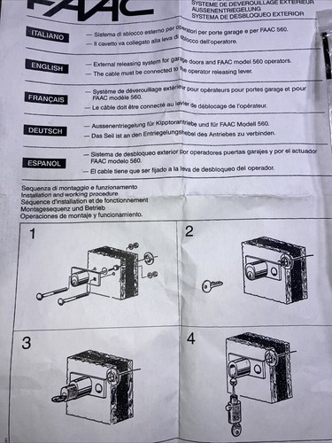 Faac outdoor unlocking - faac,