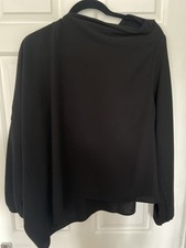 Top tunica ZARA nero crepe