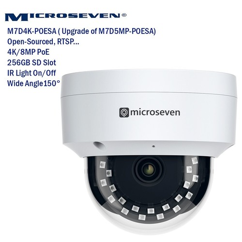 Microseven 8mp poe 265 - microseven, 4k/8mp