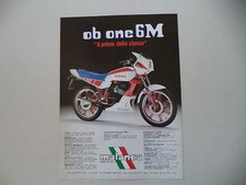 advertising Pubblicità 1984 MOTO MALANCA 125 OB ONE