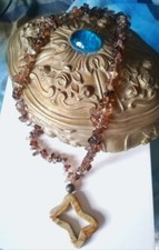 Collana etnica quarzo smokey - collana,