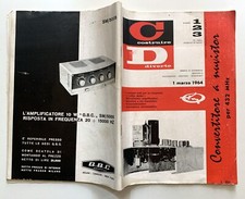 mensile elettronica 1964 COSTRUIRE DIVERTE n. 123 CONVERTITORE NUVISTOR 432 MHz