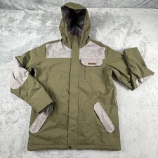 Giacca Burton uomo grande verde grigio con cappuccio isolato snowboard DRYRIDE sci papà