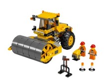 LEGO CITY 7746 - SINGLE-DRUM ROLLER - COMPLETE WITH INSTRUCTIONS (NO BOX)