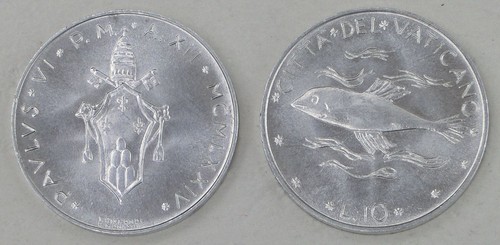 Vatikan lire kursmünze - 10,