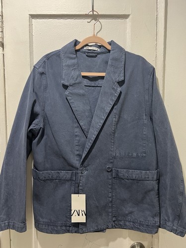 Blazer denim doppiopetto zara - denim,