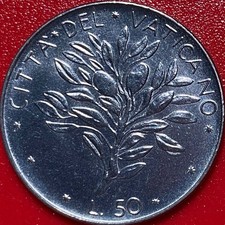 1970 VATICAN CITY 50 LIRE