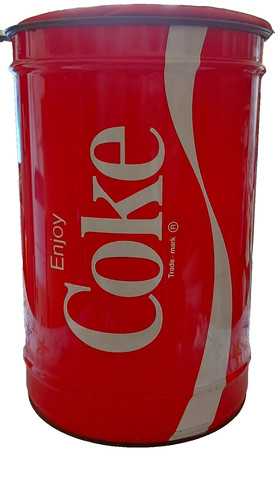 Bidone latta sgabello coca - bidone,