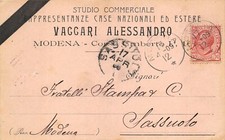A9466) CARTOLINA PUBBLICITARIA MODENA VACCARI ALESSANDRO STUDIO COMMERCIALE VG
