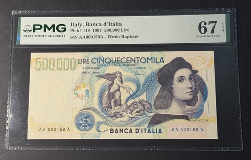 500000 lire raffaello pmg - lire,