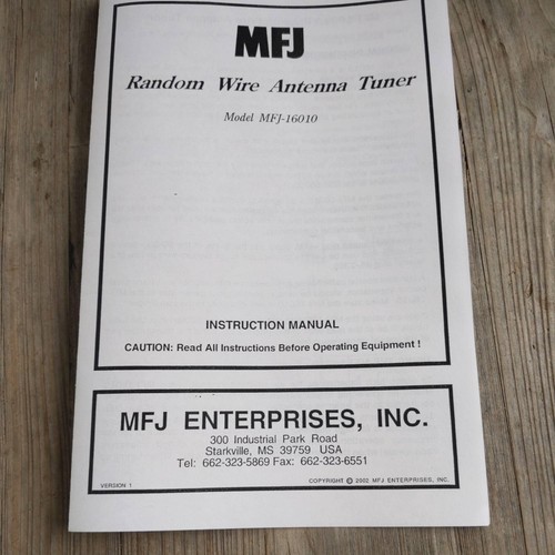 Mfj 16010 random wire - mfj-16010,