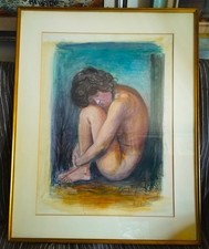 ACHILLE FUNI - TEMPERA SU CARTA  50 X 70 EVA PENTITA