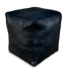 Pouf quadrato in pelle