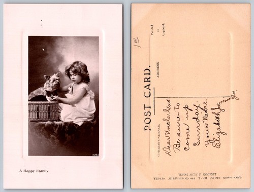 Rppc happy family bambino - rppc,