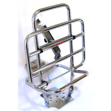 Portapacchi posteriore cromato con porta ruota di scorta per VESPA 50 90 125 cc.