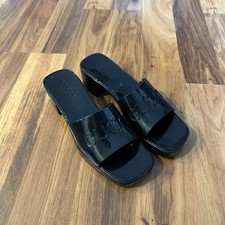 GUCCI LOGO Black Rubber Heeled