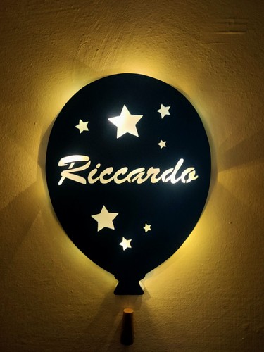 Wooden balloon shaped night - wooden,