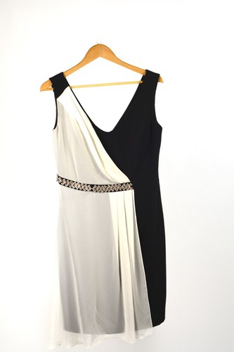 Abito vintage bicolor nero - vintage,