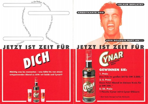Vecchia cartolina cynar - cartolina,