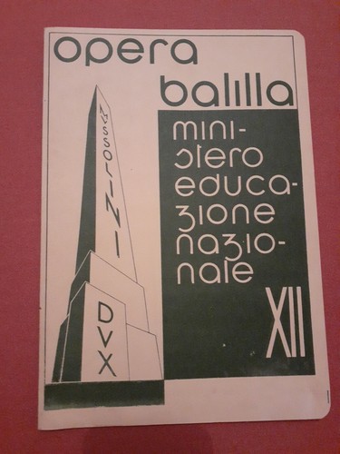 Pagella fascista opera balilla - fascista,