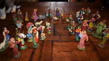 ANTICO PRESEPE IN GESSO COMPLETO  anni 50