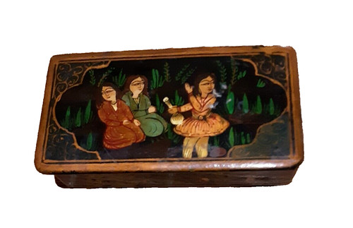 Scatola legno laccato dipinta - scatola,