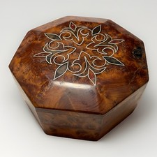 Vintage Octagonal Burr-Walnut