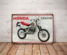 Plaque métal vintage Honda XR600R Enseigne Garage Décoration moto Déco xr 600 r