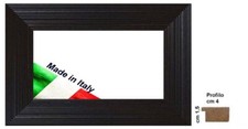 Cornice in legno nera rigata