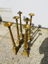 4 Antichi Candelabri in ottone